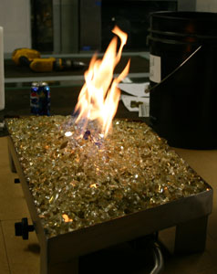 indoor ventless fireplace with fire glass